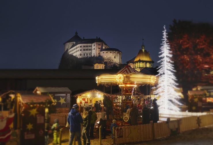 Christmas market in the city park