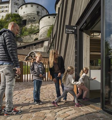 Guided tour of the fortress town in summer