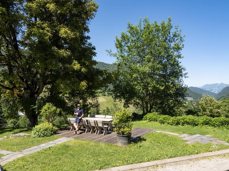 Aussicht Garten Lindhof Thiersee