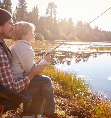 Fishing at the lake Hechtsee