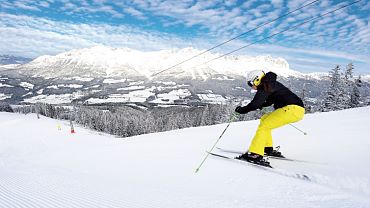 Skiing fun and city enjoyment